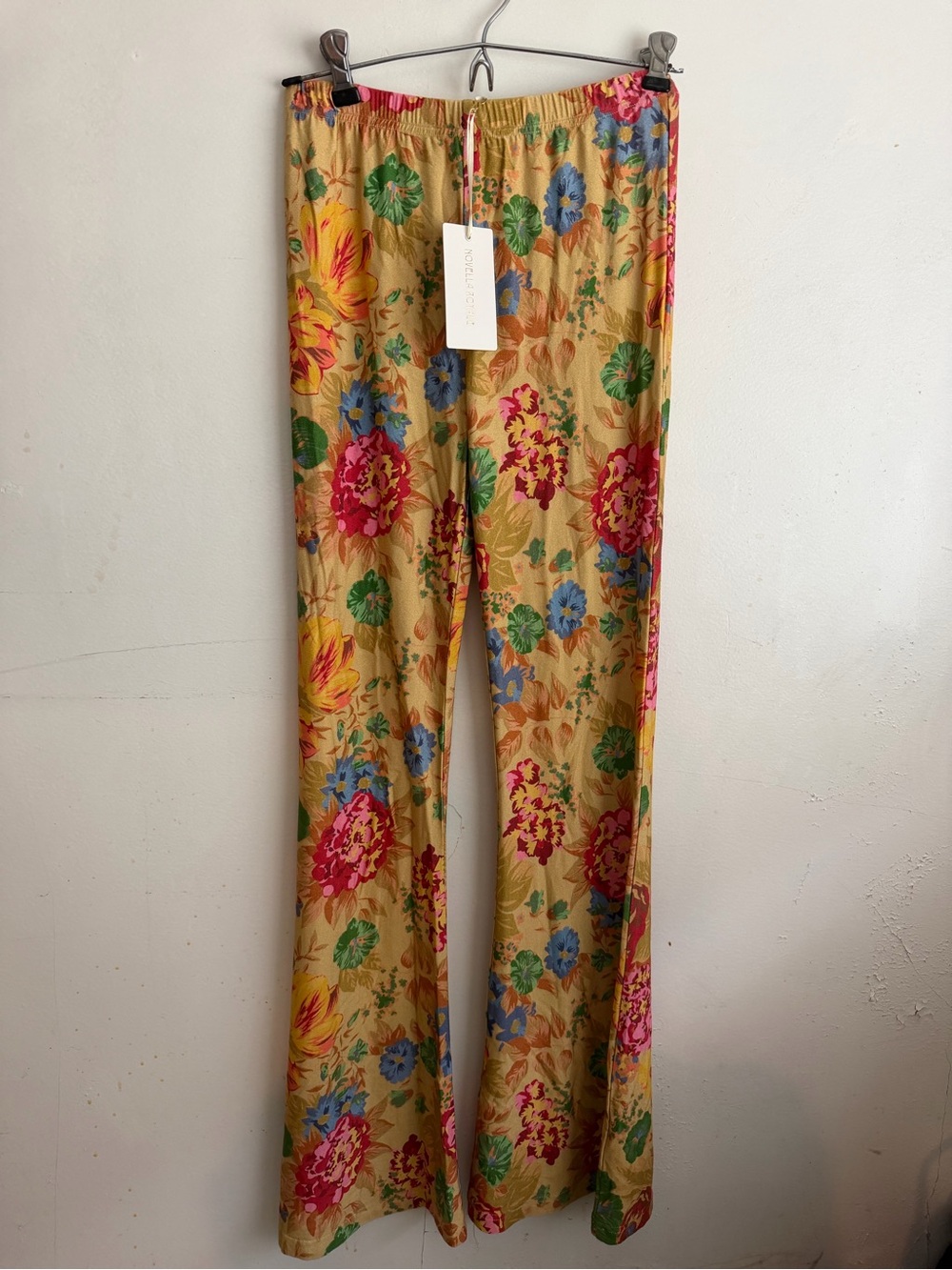 Novella Royale Janie Bell Bottoms Mustard Floral with Multicolor Blooms
